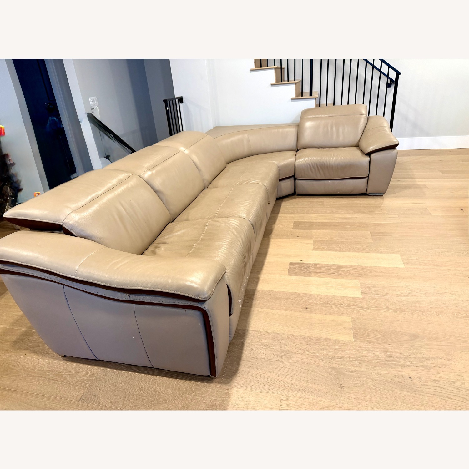 Scandinavian Designs Transit Leather Sofa Power Recliner - image-1