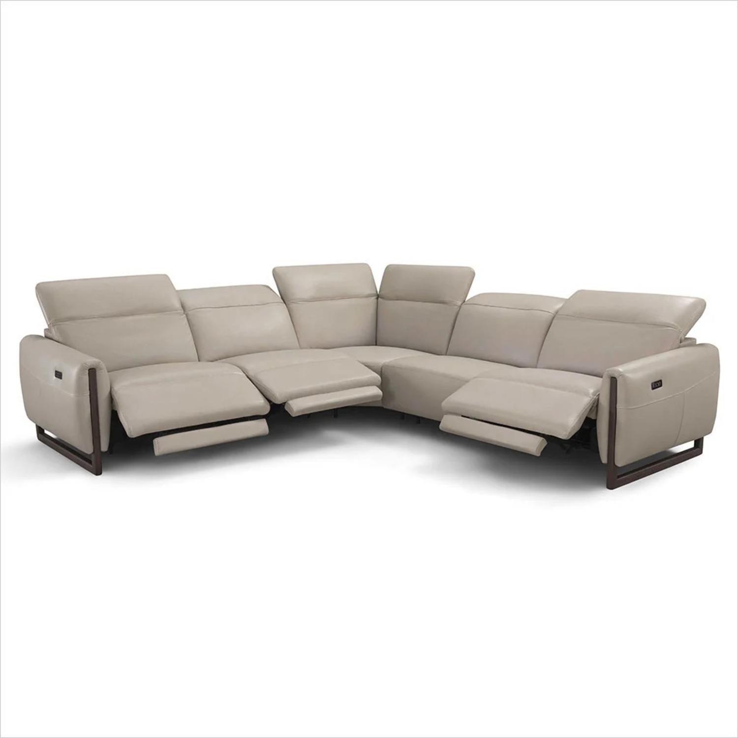 Scandinavian Designs Transit Leather Sofa Power Recliner - image-4