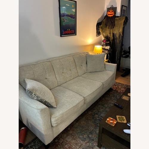 Used Raymour & Flanigan Natural Fabric 3+ Seater Sofa for sale on AptDeco