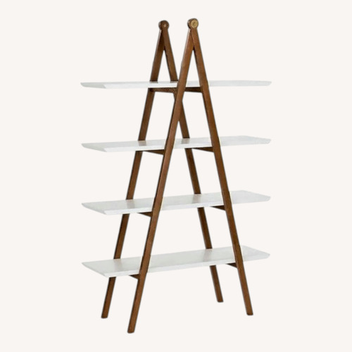 Used Article White Wood Bookcase for sale on AptDeco