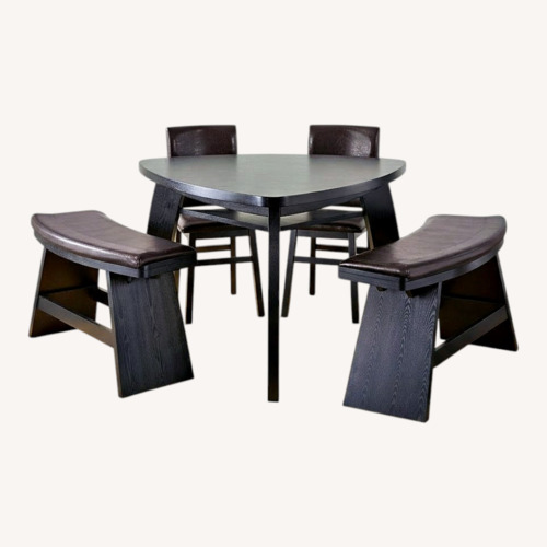 Used Rooms To Go Black Wood Dining Set for sale on AptDeco