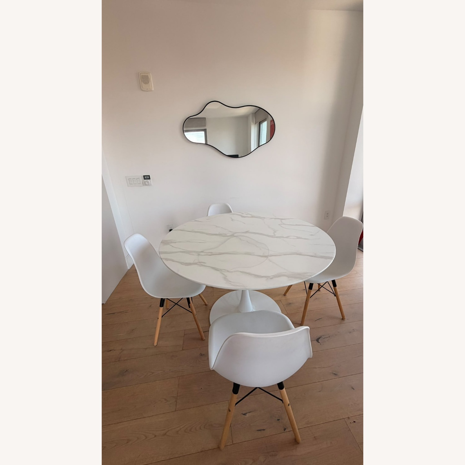 Wayfair 48" Round Marble-Look Pedestal Table - image-2