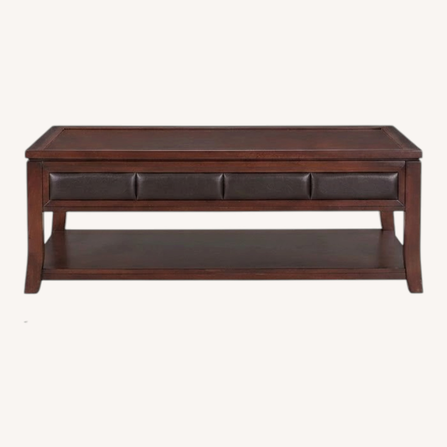 Rooms To Go Dark Brown Wood Coffee Table - image-0