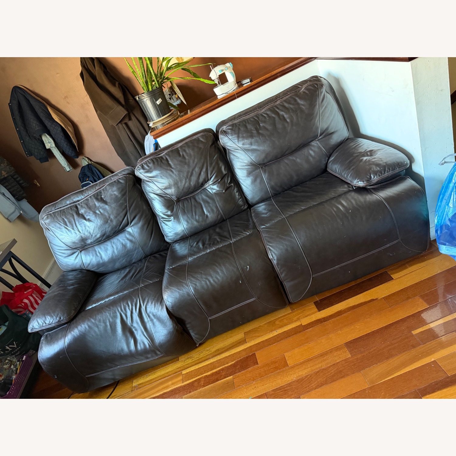 Reclining Leather Couch - image-3