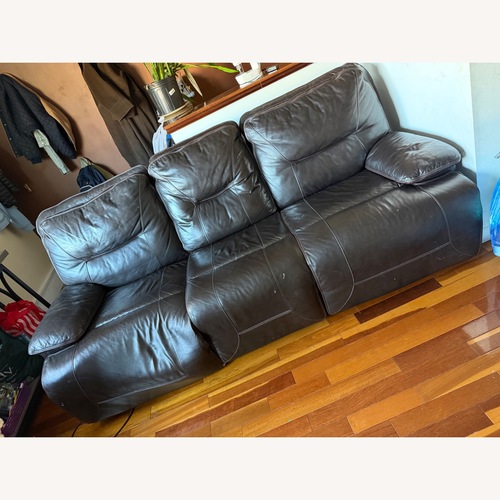 Used Reclining Leather Couch for sale on AptDeco