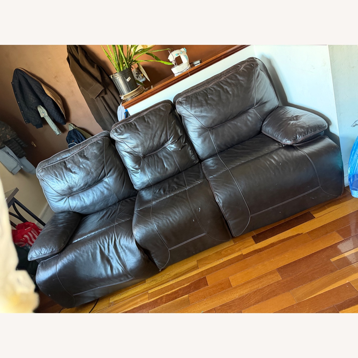 Reclining Leather Couch - image-2