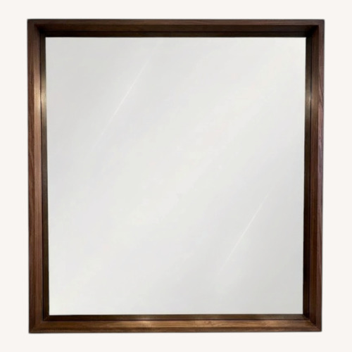 Used Desiron Dark Brown Wood Floor Mirror for sale on AptDeco
