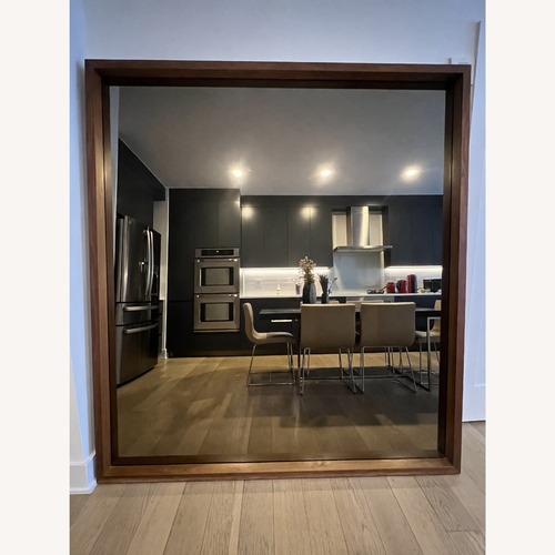 Used Desiron Dark Brown Wood Floor Mirror for sale on AptDeco