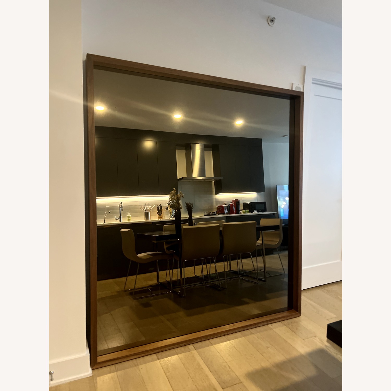 Desiron Dark Brown Wood Floor Mirror - image-8