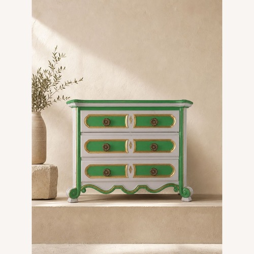 Used Hand-Painted French Provincial 3-Drawer Chest for sale on AptDeco