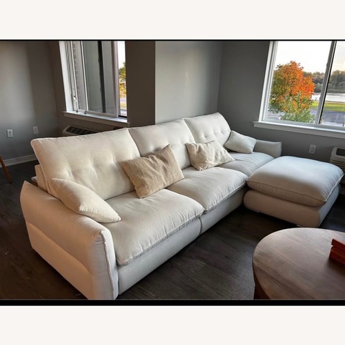 Used White Fabric Couch  for sale on AptDeco