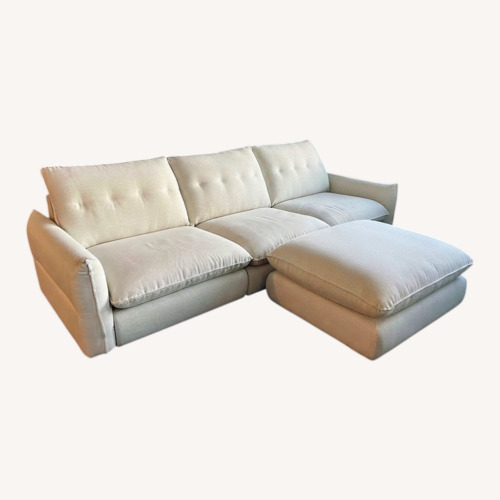 Used White Fabric Couch  for sale on AptDeco