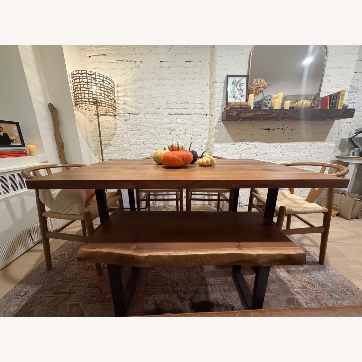 Handmade Dining Room Table W Live Edge Bench - image-2