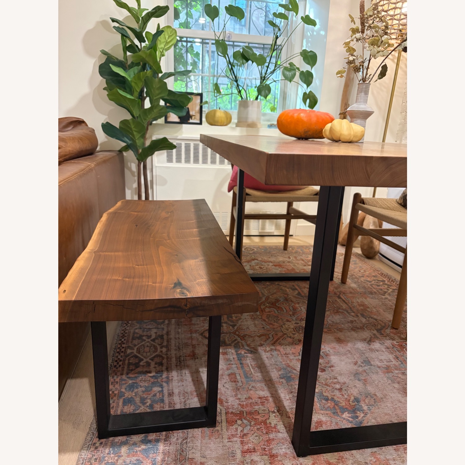 Handmade Dining Room Table W Live Edge Bench - image-3