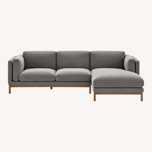 Used Castlery Light Gray Fabric 2 Piece Sectional for sale on AptDeco