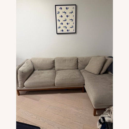 Used Castlery Light Gray Fabric 2 Piece Sectional for sale on AptDeco