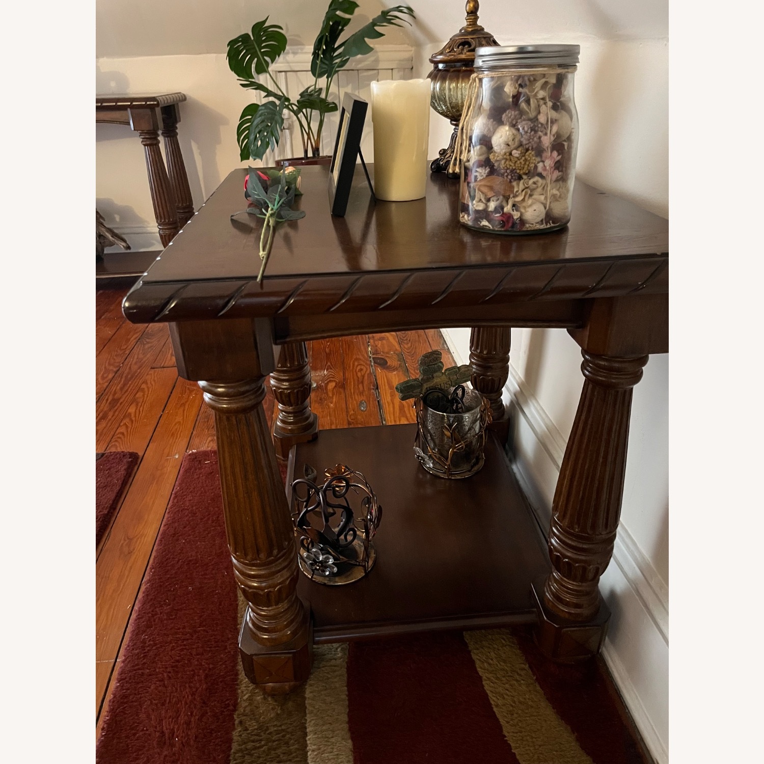 Ashley Furniture Dark Brown Wood Side Tables - image-1