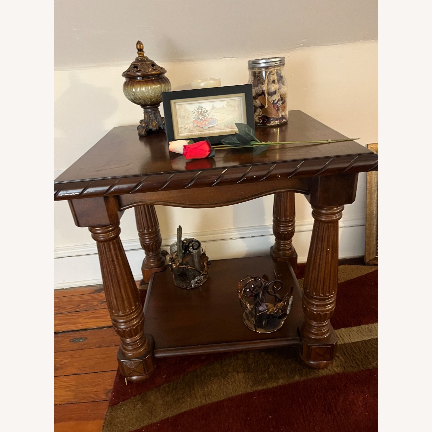 Ashley Furniture Dark Brown Wood Side Tables - image-2