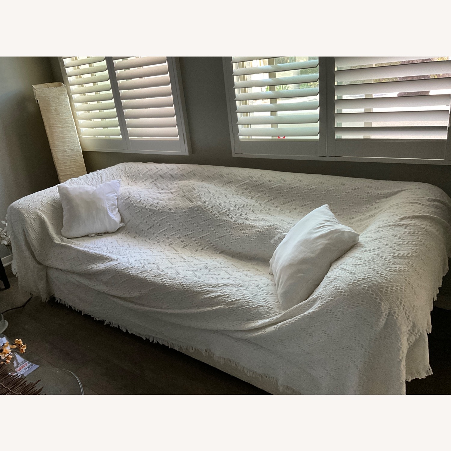 Ethan Allen White 3+ Seater Sofa - image-1