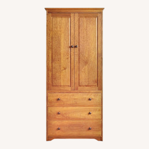 Used The Joinery Handcrafted Cherry Armoire, Signed for sale on AptDeco