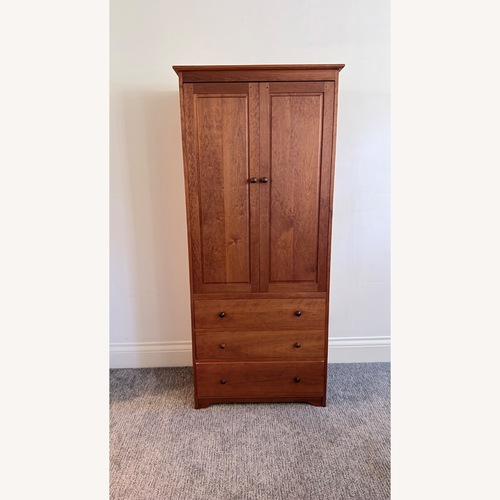 Used The Joinery Handcrafted Cherry Armoire, Signed for sale on AptDeco