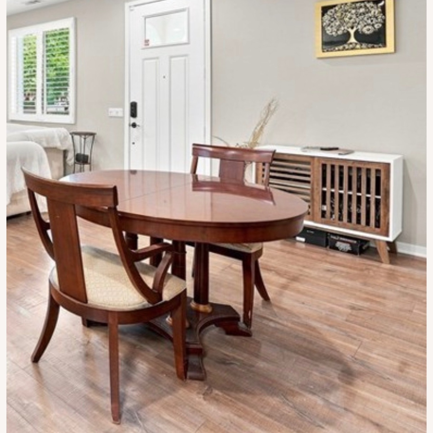 Ethan Allen Dark Brown Wood Dining Table - image-2