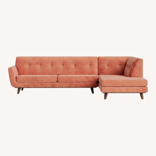 Used Joybird Orange Fabric 2 Piece Sectional for sale on AptDeco