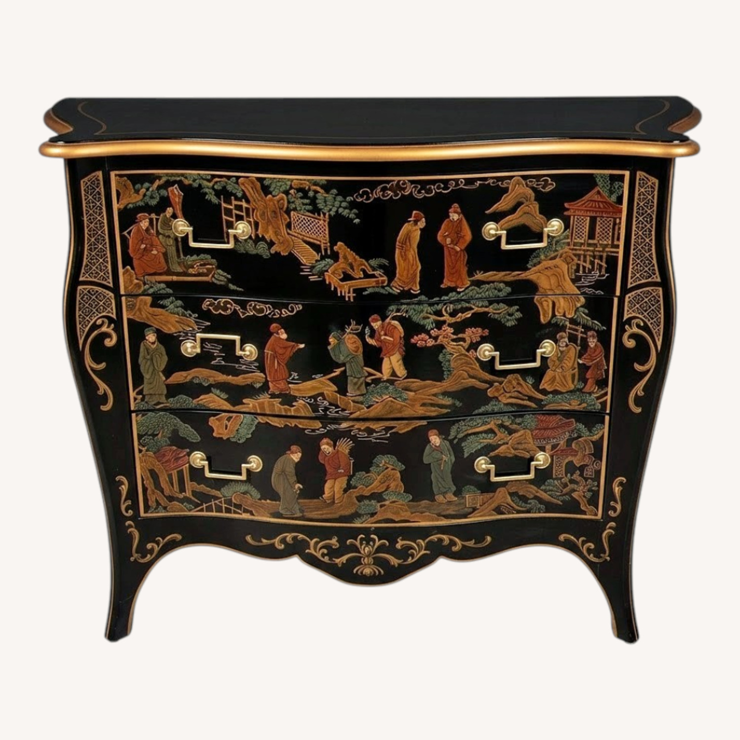 Asian 3 Drawer Chest - image-0