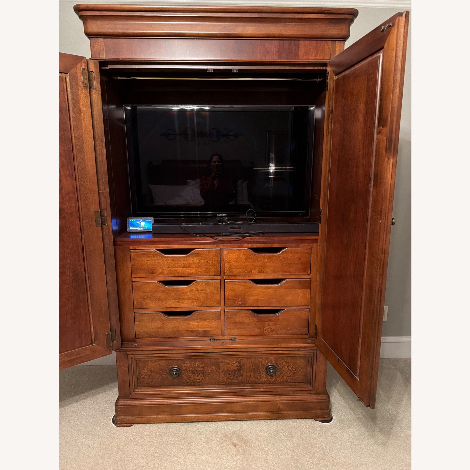 Vintage Ethan Allen Townhouse Collection Armoire - image-2