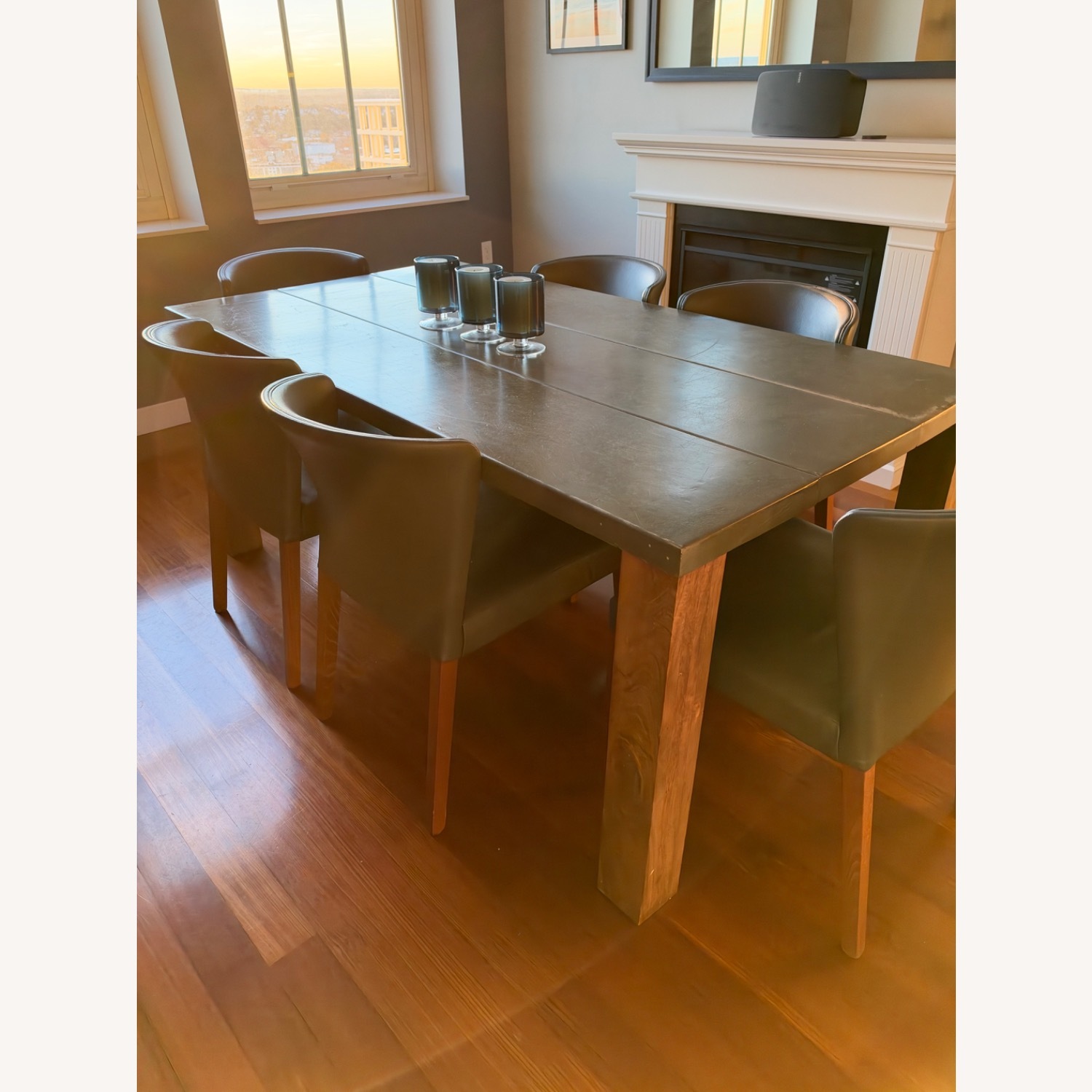 Crate & Barrel Galvin Table and 6 Chairs - image-2
