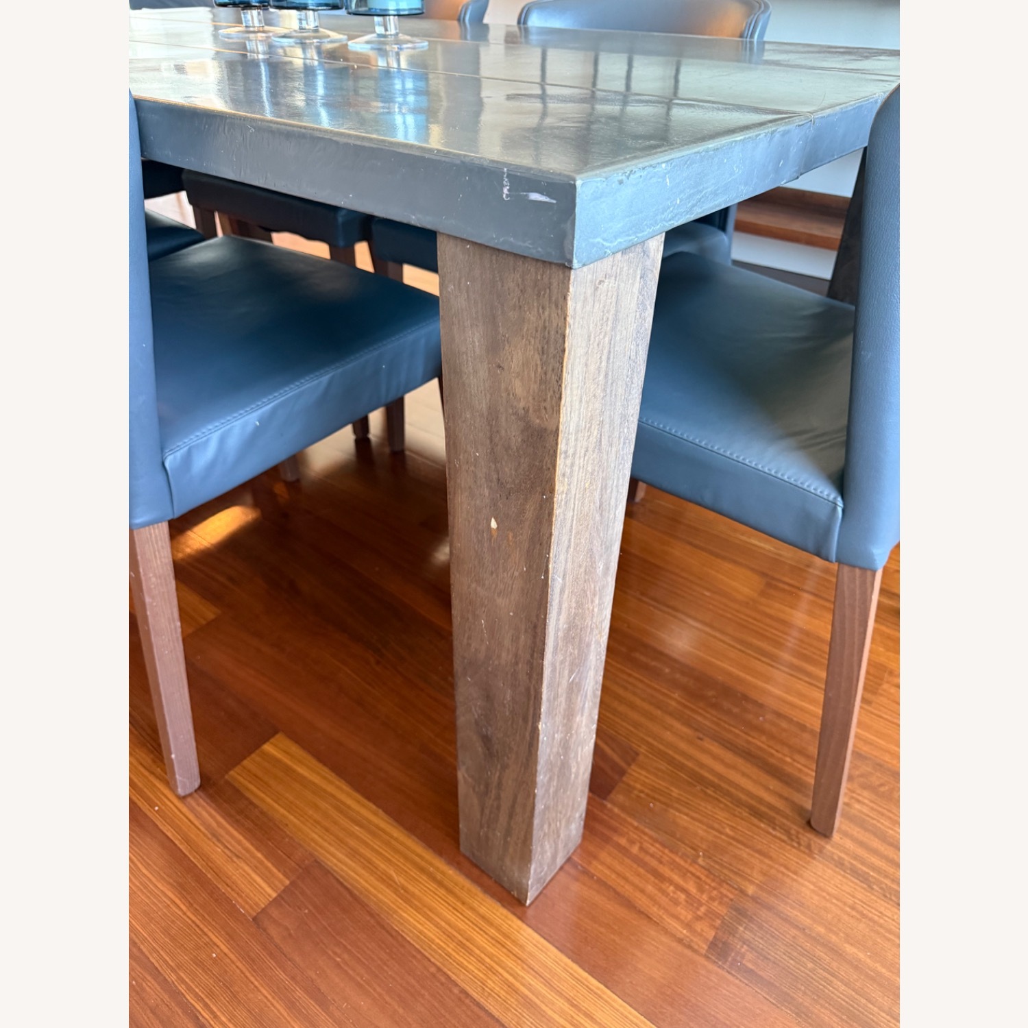 Crate & Barrel Galvin Table and 6 Chairs - image-9