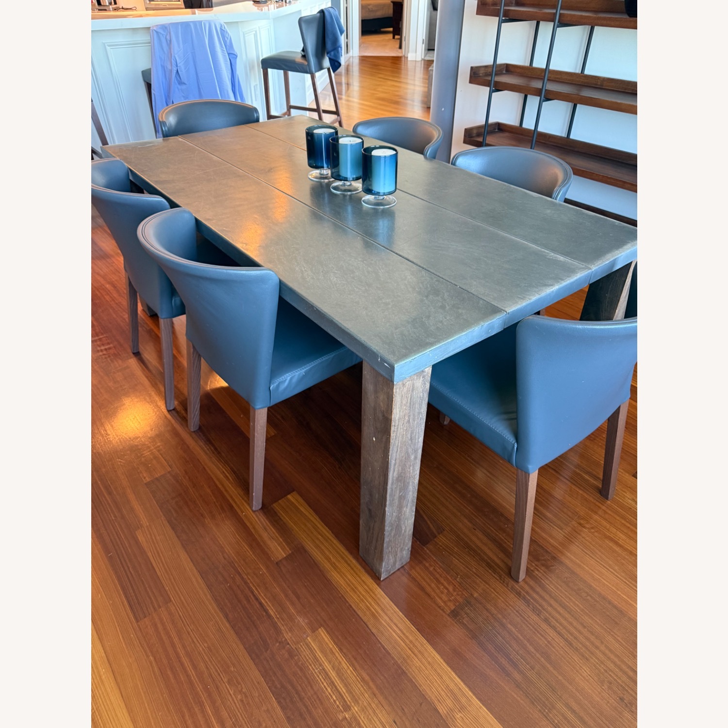 Crate & Barrel Galvin Table and 6 Chairs - image-27