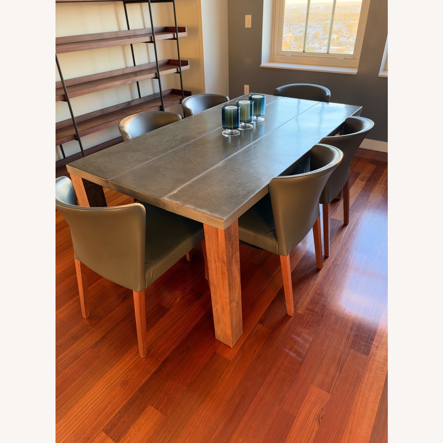Crate & Barrel Galvin Table and 6 Chairs - image-19