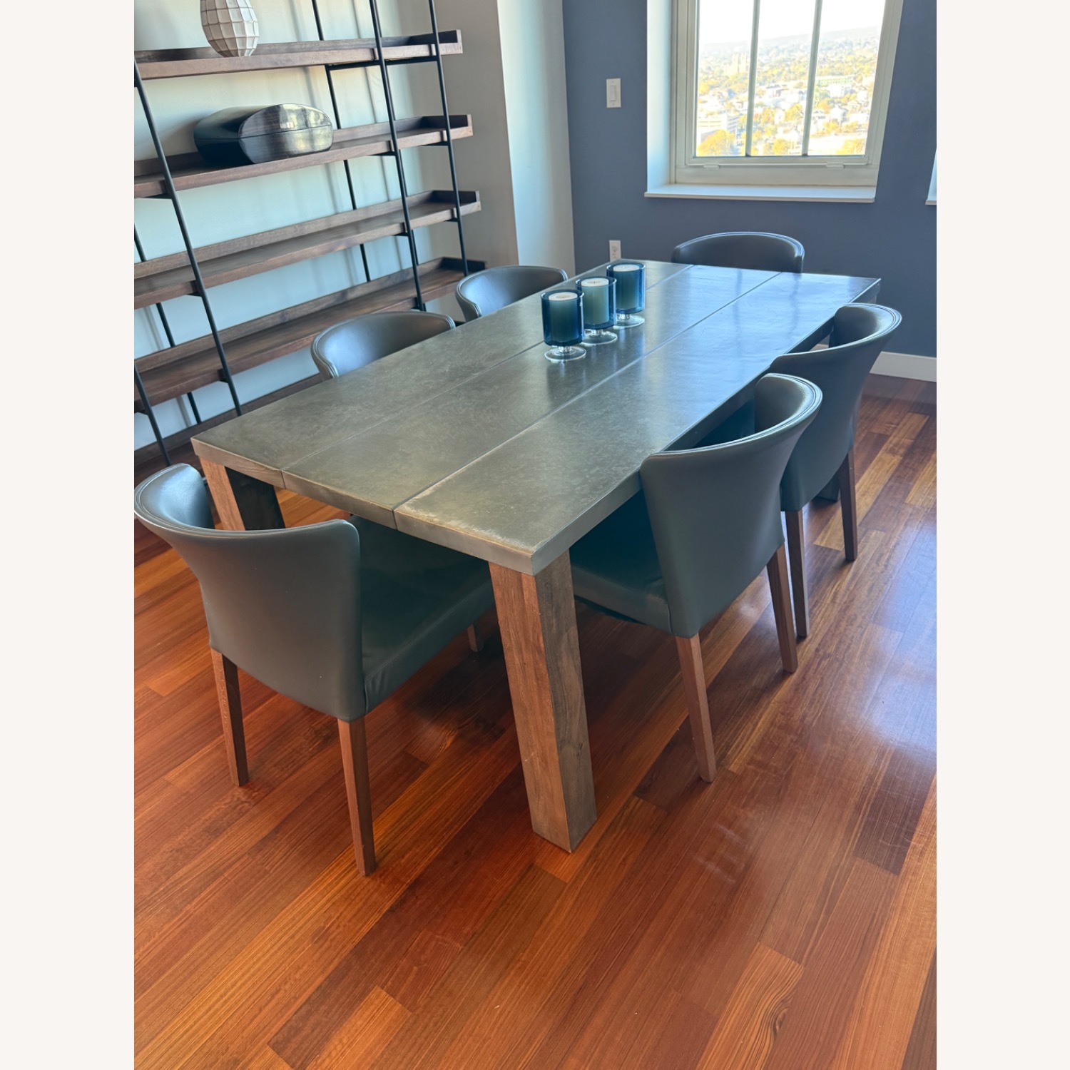 Crate & Barrel Galvin Table and 6 Chairs - image-14