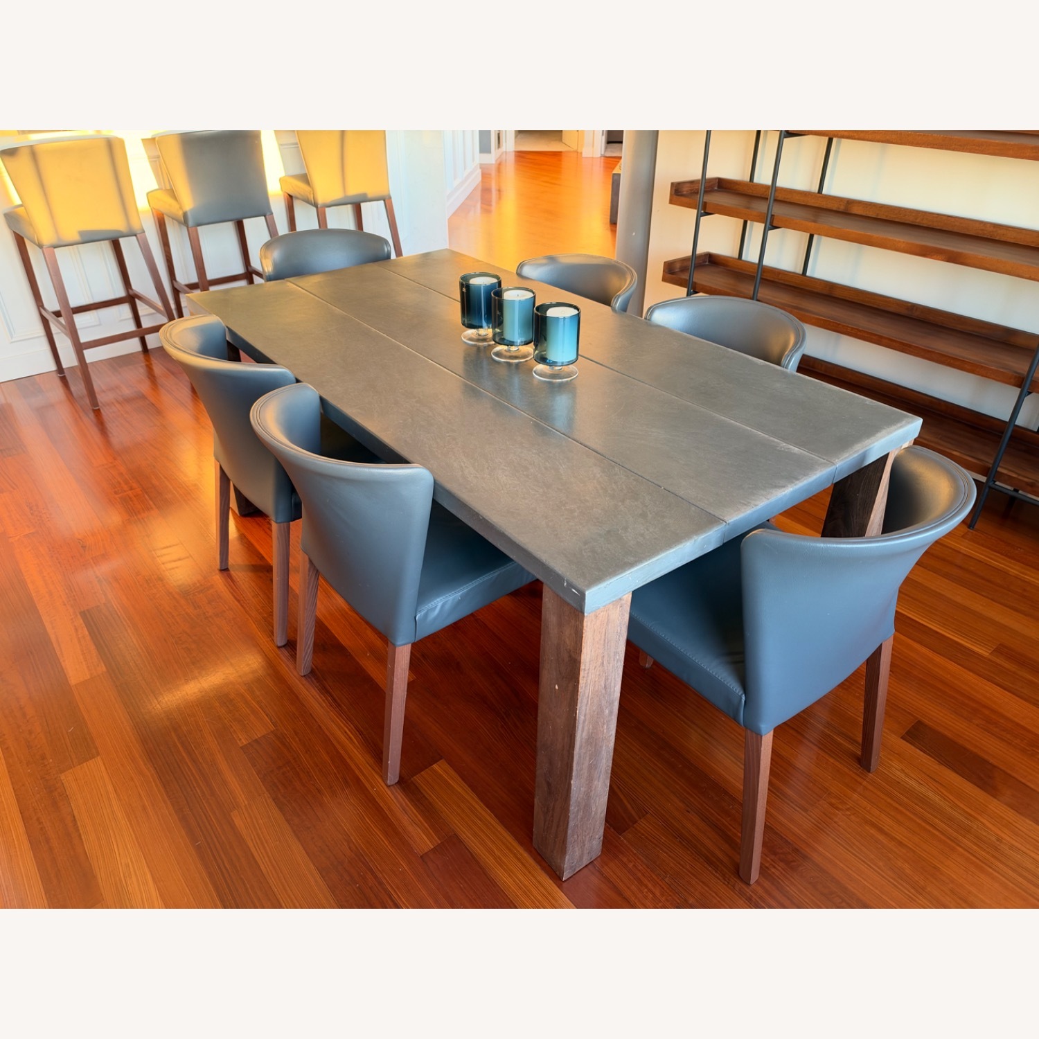Crate & Barrel Galvin Table and 6 Chairs - image-7