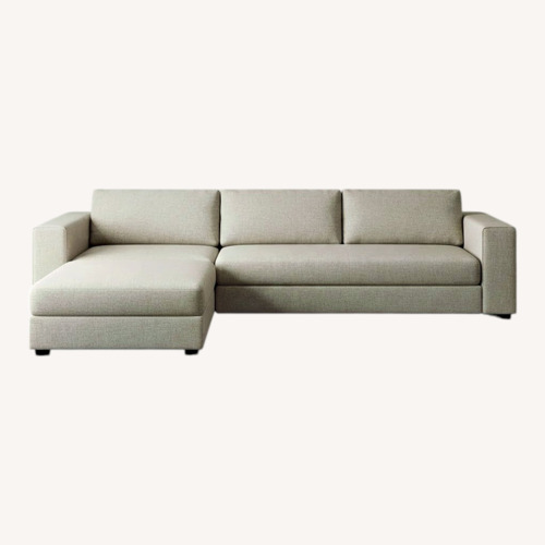 Used Simon Li Allsyn Gray Sectional Sofa w/Ottoman for sale on AptDeco