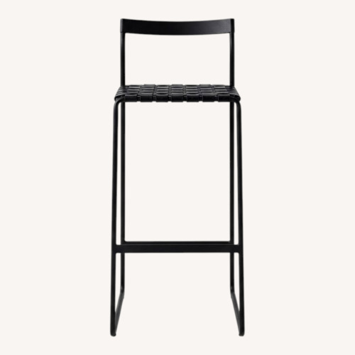 Used Mark Albrect Metal & Leather Bar Stools for sale on AptDeco