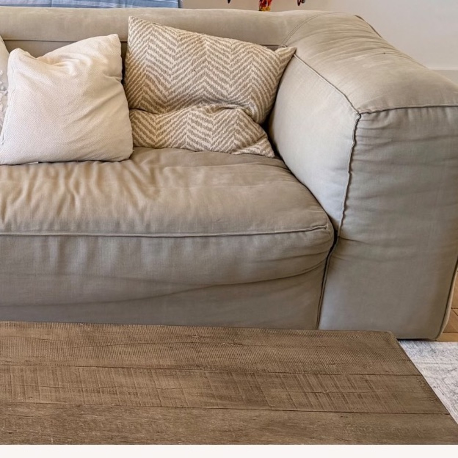 Restoration Hardware Fulham Light Gray 3+ Seater Sofa - image-3