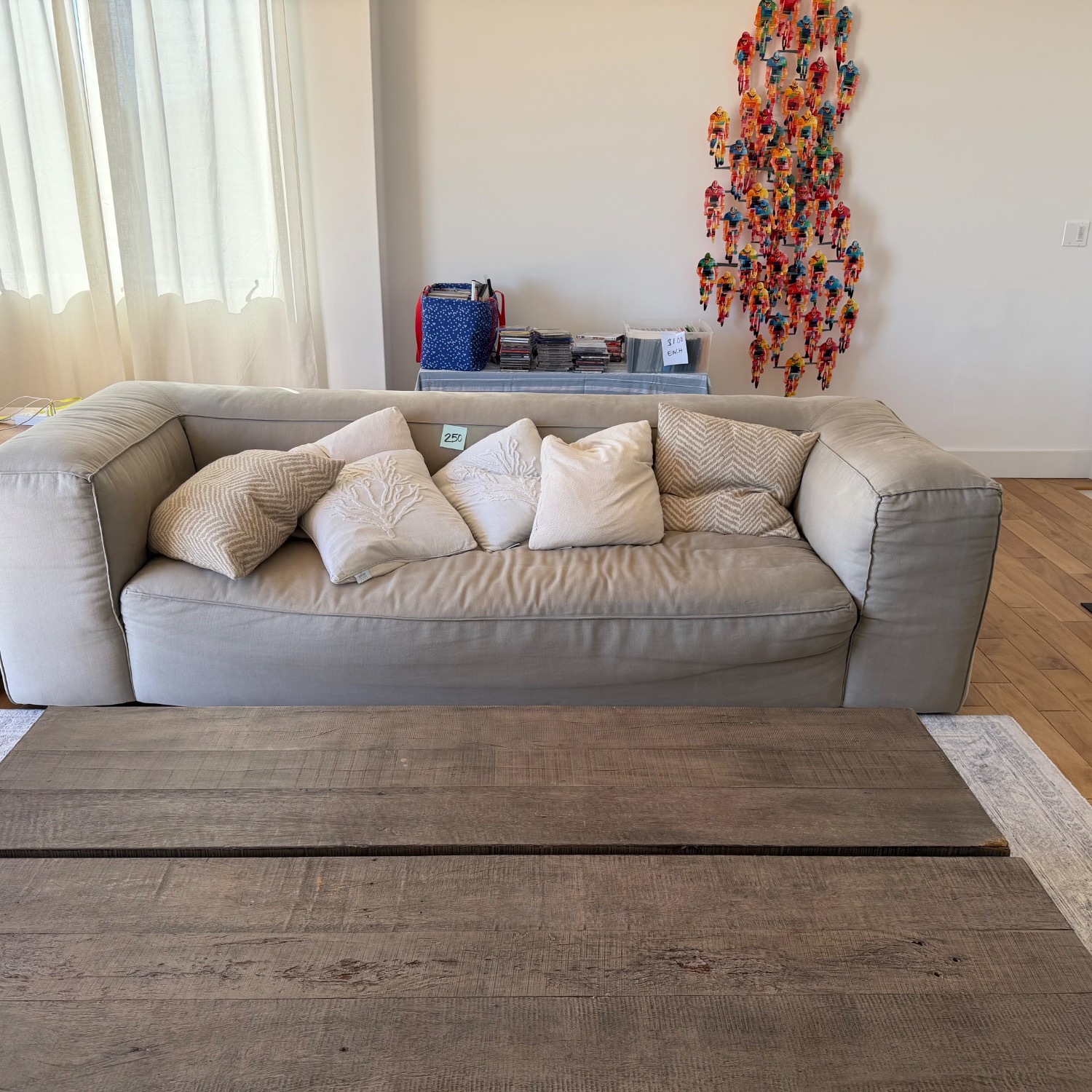 Restoration Hardware Fulham Light Gray 3+ Seater Sofa - image-2