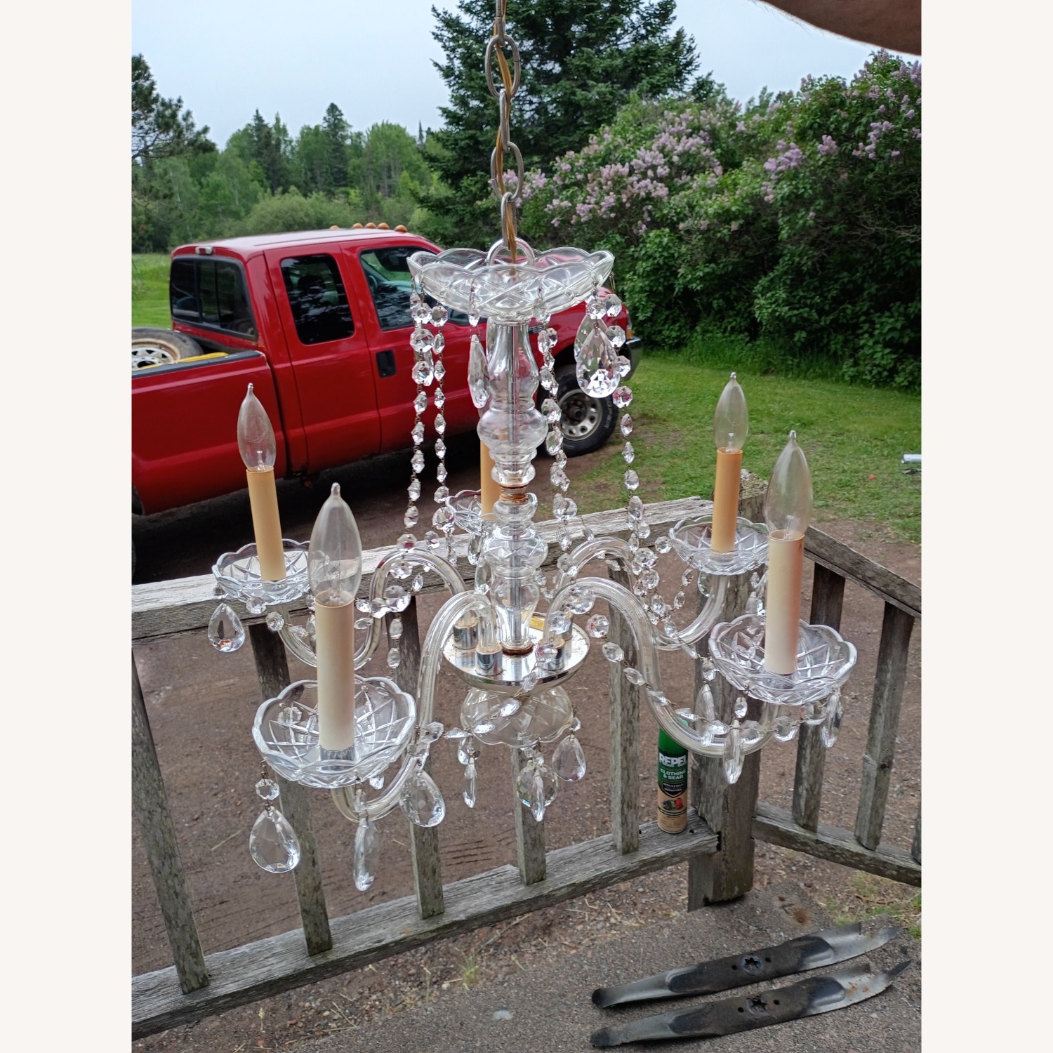 Vintage/Antique Transparent Ceiling Lamp - image-1