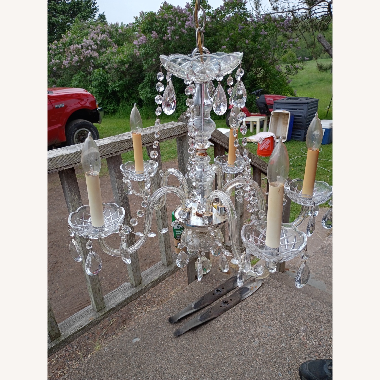 Vintage/Antique Transparent Ceiling Lamp - image-10