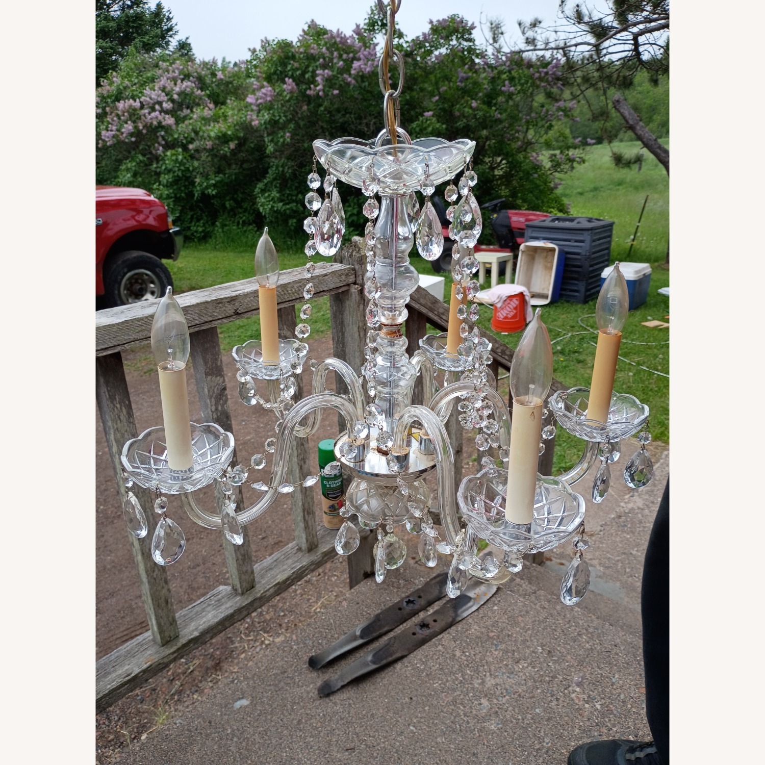 Vintage/Antique Transparent Ceiling Lamp - image-7