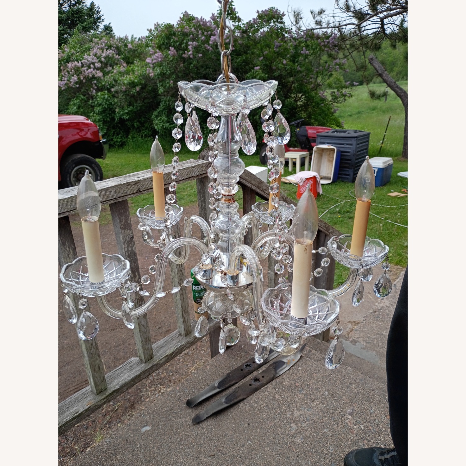 Vintage/Antique Transparent Ceiling Lamp - image-8