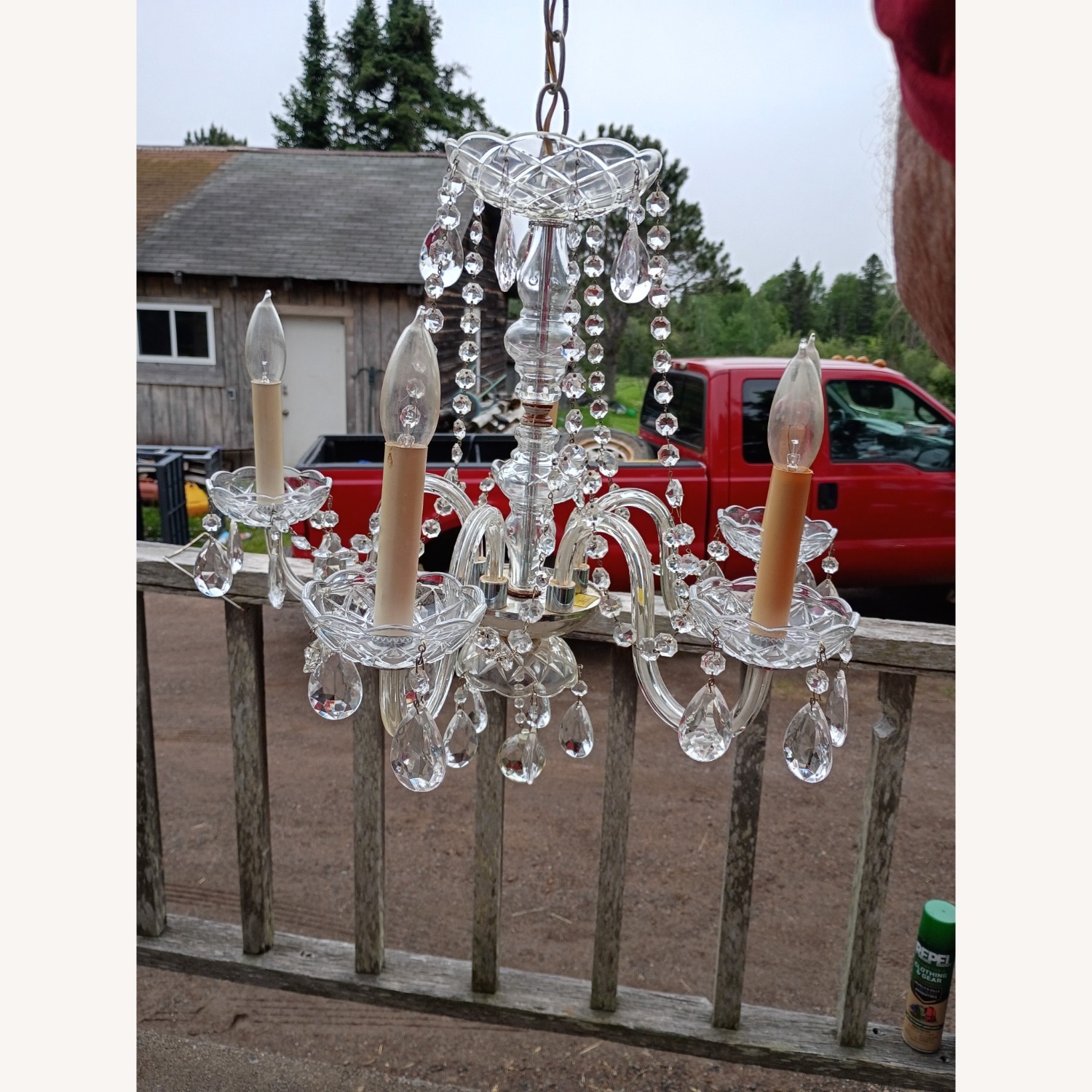 Vintage/Antique Transparent Ceiling Lamp - image-9