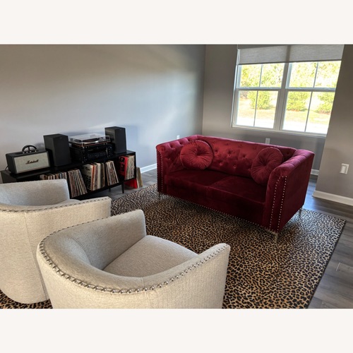 Used Pompano Red Sofa for sale on AptDeco