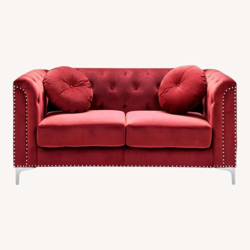 Used Pompano Red Sofa for sale on AptDeco
