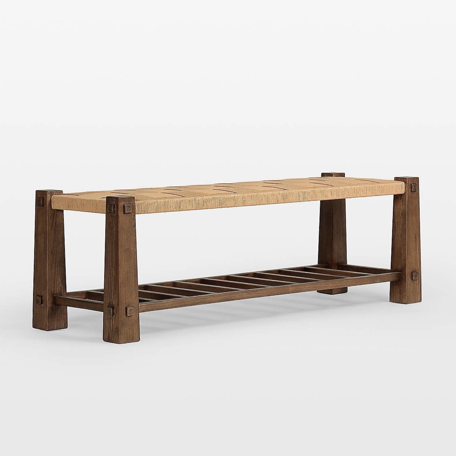 Crate & Barrel Malin Wood Bench - image-5