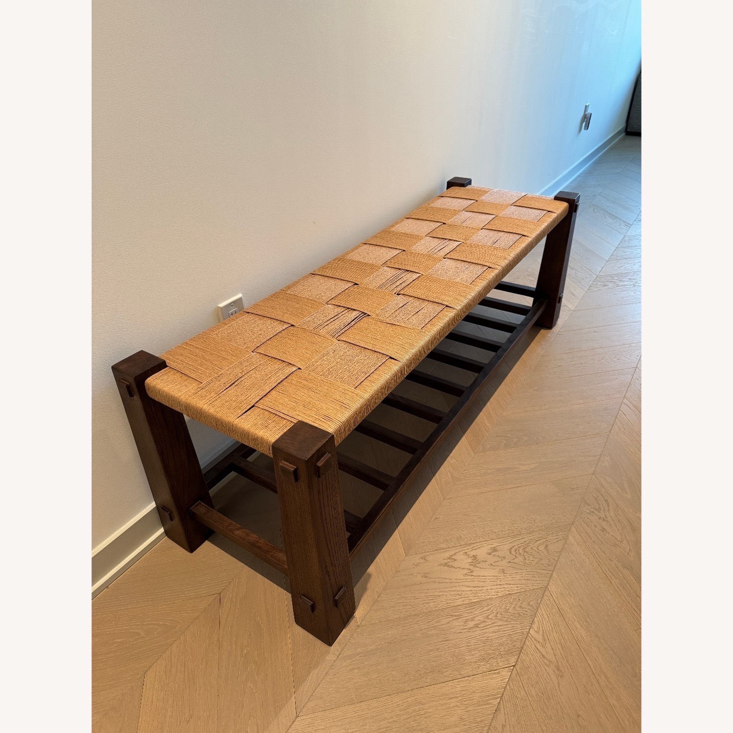 Crate & Barrel Malin Wood Bench - image-2