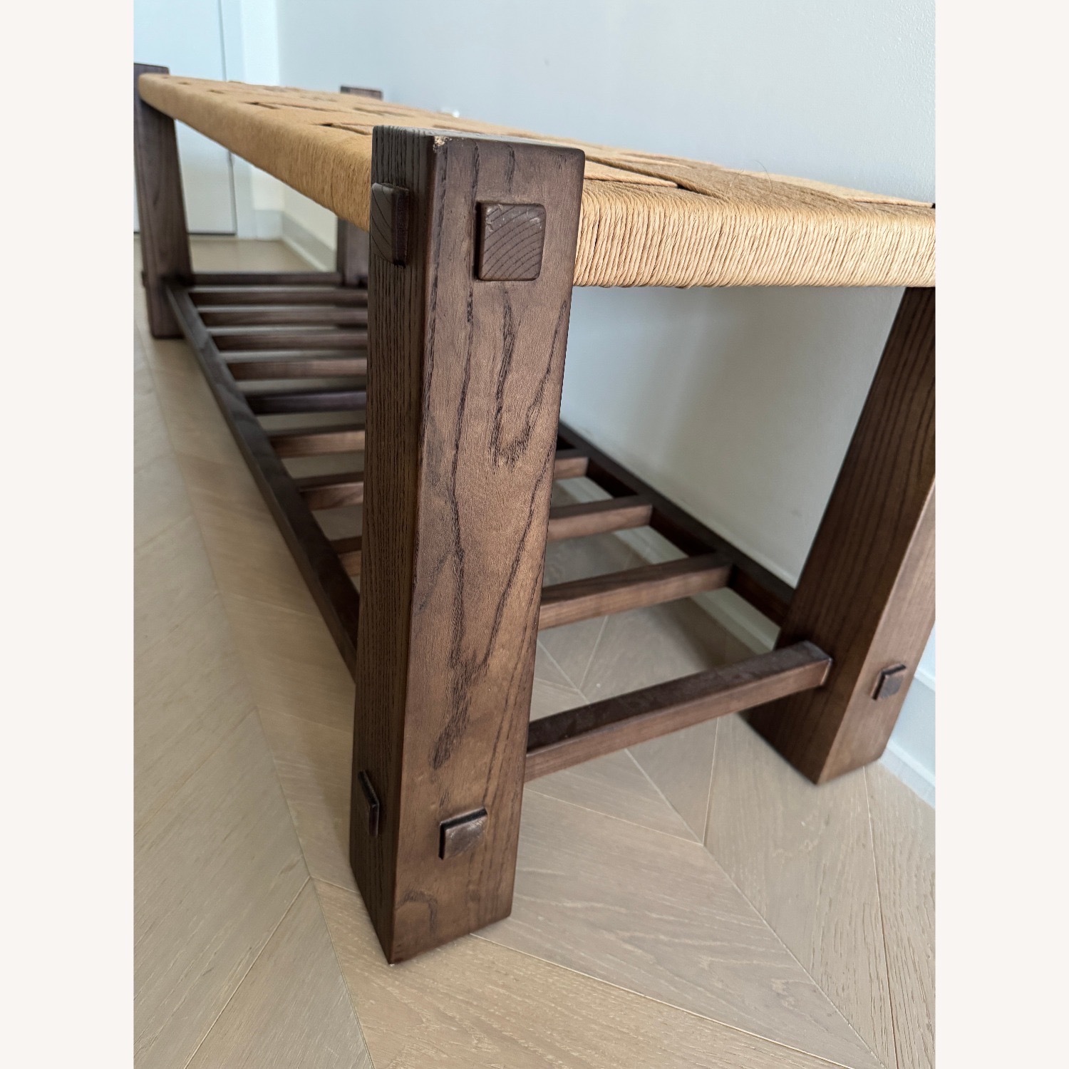 Crate & Barrel Malin Wood Bench - image-3