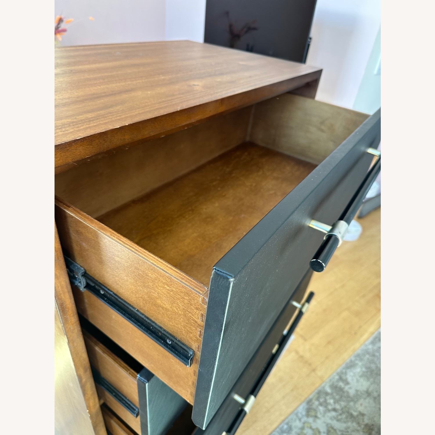 CB2 Oberlin Vegan Leather and Wood Dresser - image-4